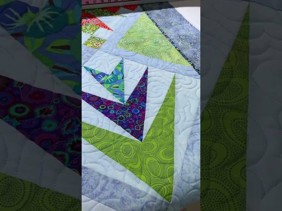 Beth’s “Flower Garden” quilt - Longarm quilted by Maynard Longarm Quilting