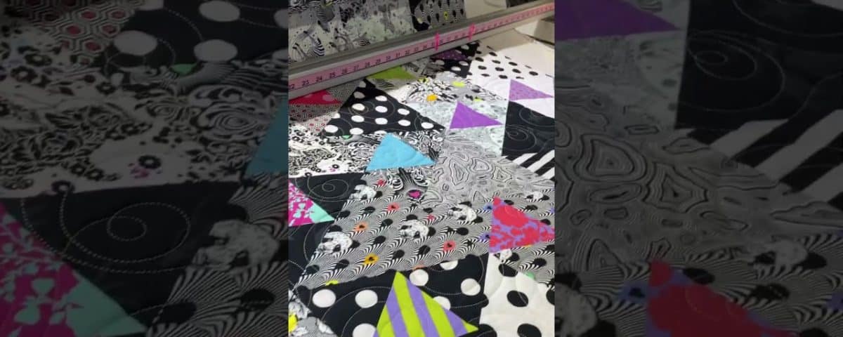 Francis’ “Tula Pink” quilt Glide thread Celery and quilt design is Orbit Around the Sun - Longarm quilted by Maynard Longarm Quilting