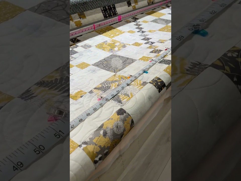 Justine’s “In The Woods” quilt using Glide thread “Linen” with quilt design Bordeaux - Longarm quilted by Maynard Longarm Quilting