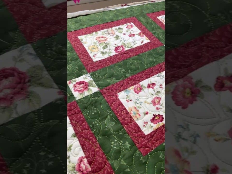 Loretta’s Table runner - Longarm quilted by Maynard Longarm Quilting
