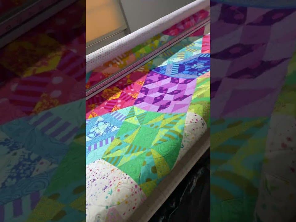 Vicki’s “Nebula with Tula Pink fabrics” - Longarm quilted by Maynard Longarm Quilting