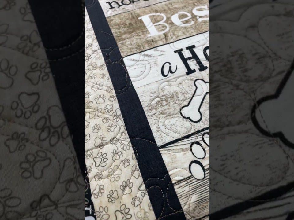 Brenda’s “Dog’s Life” quilt - Longarm quilted by Maynard Longarm Quilting