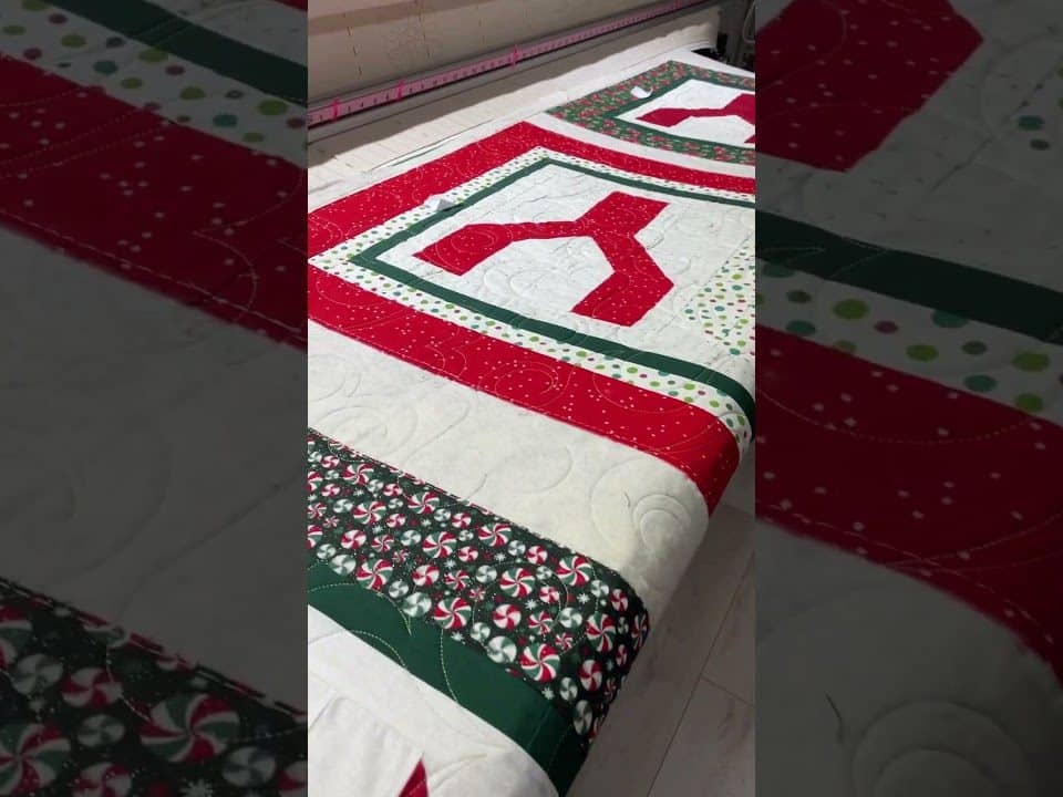 Laura’s “Joy” table runners - Longarm quilted by Maynard Longarm Quilting