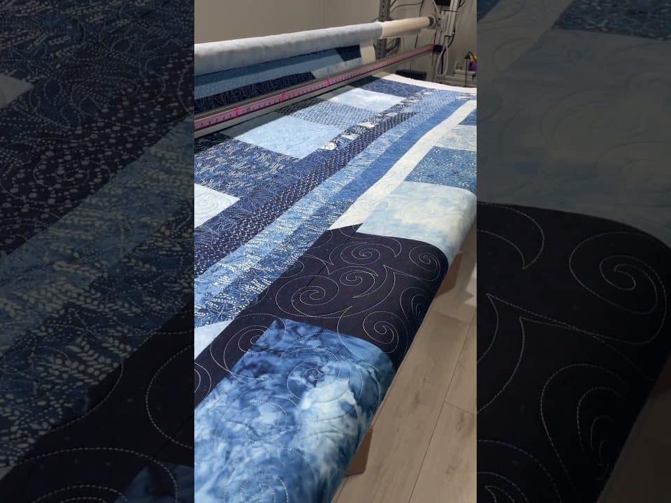 Sandy’s “Squares & Strips” Quilt - Longarm quilted by Maynard Longarm Quilting