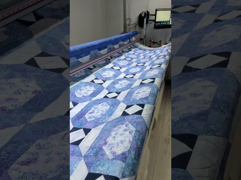 Justine’s “Lanterns” quilt - Longarm quilted by Maynard Longarm Quilting