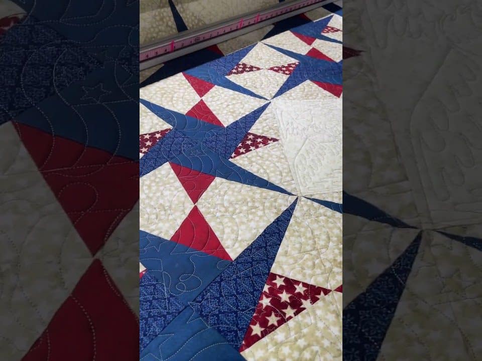 Cathy’s “Quilt of Valor” quilt - Longarm quilted by Maynard Longarm Quilting