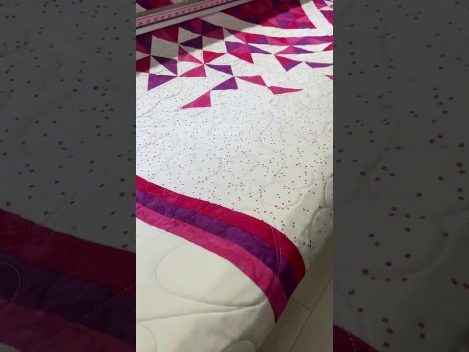 Vicki’s “King-Size Exploding Heart” quilt - Longarm quilted by Maynard Longarm Quilting