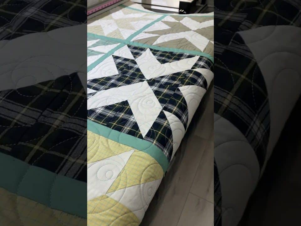 Danielle’s “Green Dress Shirt” quilt - Longarm quilted by Maynard Longarm Quilting