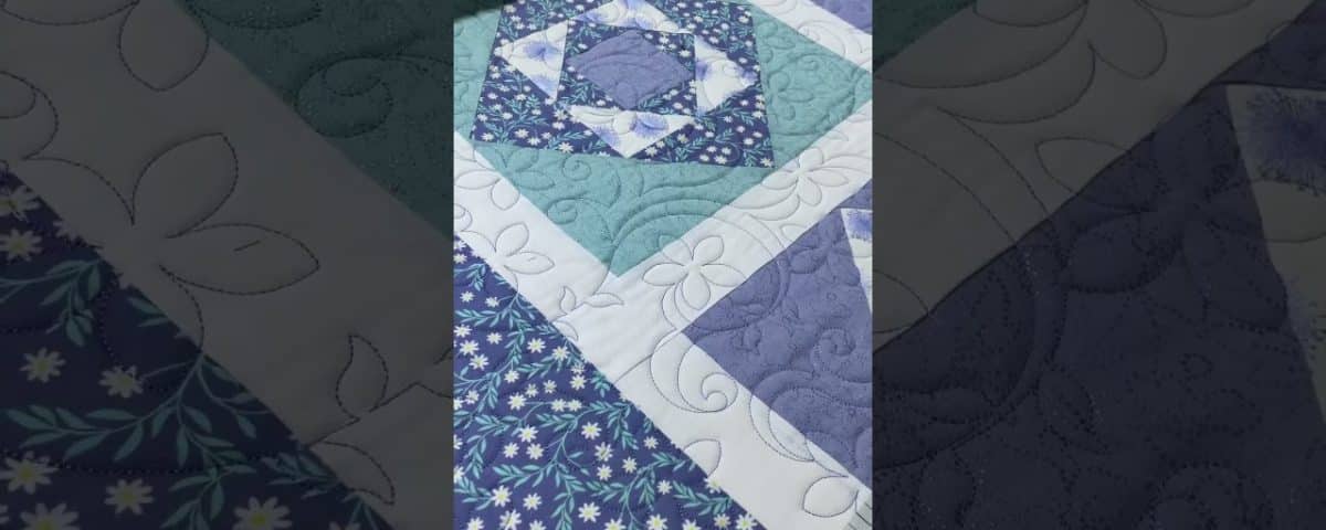 Cindy’s “Periwinkle Daisy” quilt - Longarm quilted by Maynard Longarm Quilting