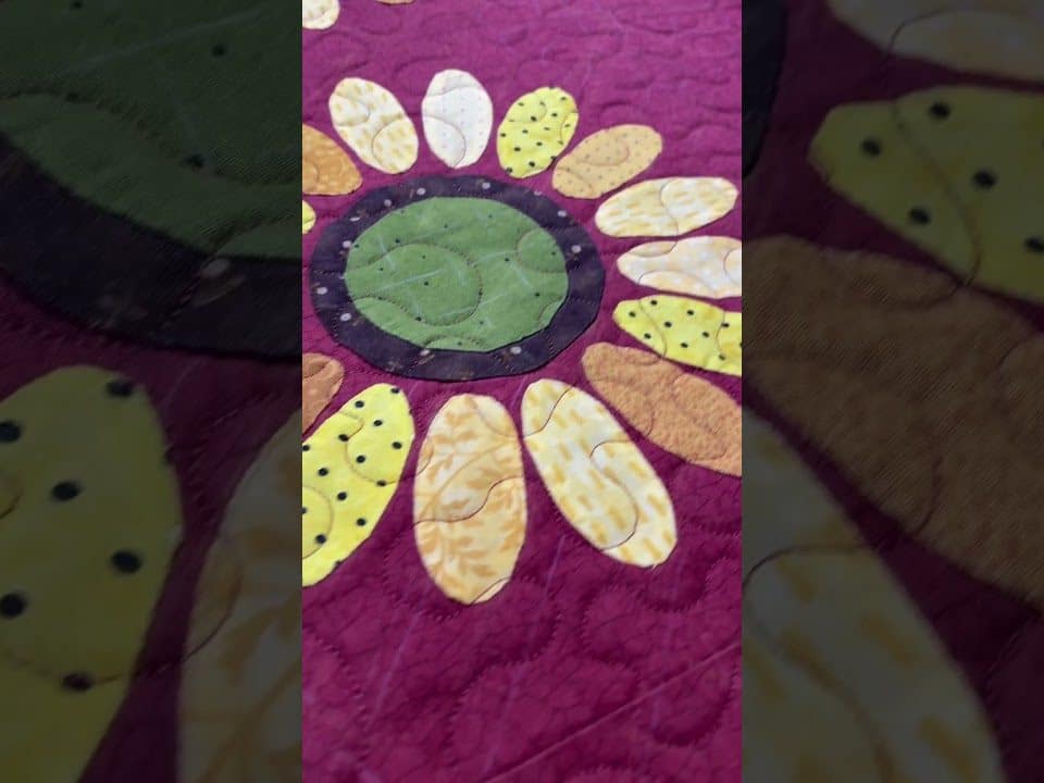 Cathie’s “Sunflower” quilt - Longarm quilted by Maynard Longarm Quilting