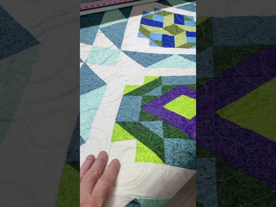 Kay’s “Surf n Sand” quilt - Longarm quilted by Maynard Longarm Quilting