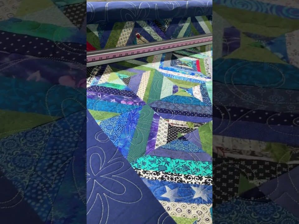 Margaret’s “String” quilt - Longarm quilted by Maynard Longarm Quilting