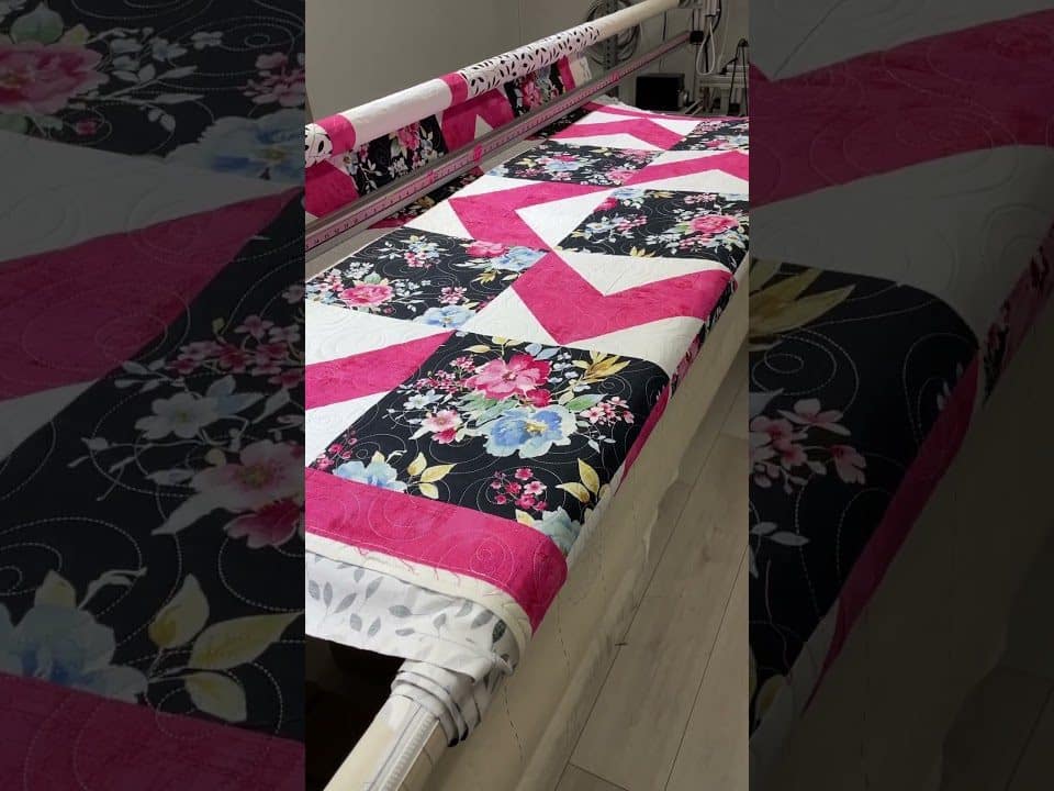 Yvette’s “Floral” quilt - Longarm quilted by Maynard Longarm Quilting