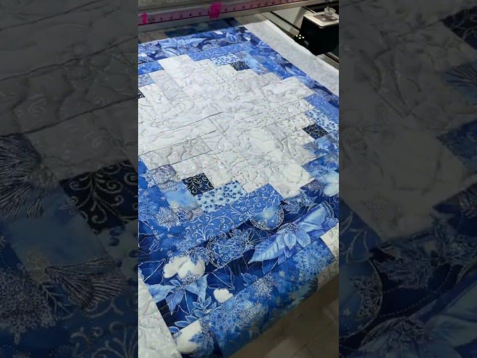 Brenda’s “Christmas Table Runner” - Longarm quilted by Maynard Longarm Quilting