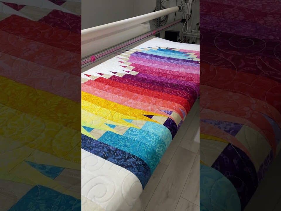 Barb’s “Color My World” quilt - Longarm quilted by Maynard Longarm Quilting