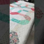 Barb’s “Teal Apricots” quilt - Longarm quilted by Maynard Longarm Quilting