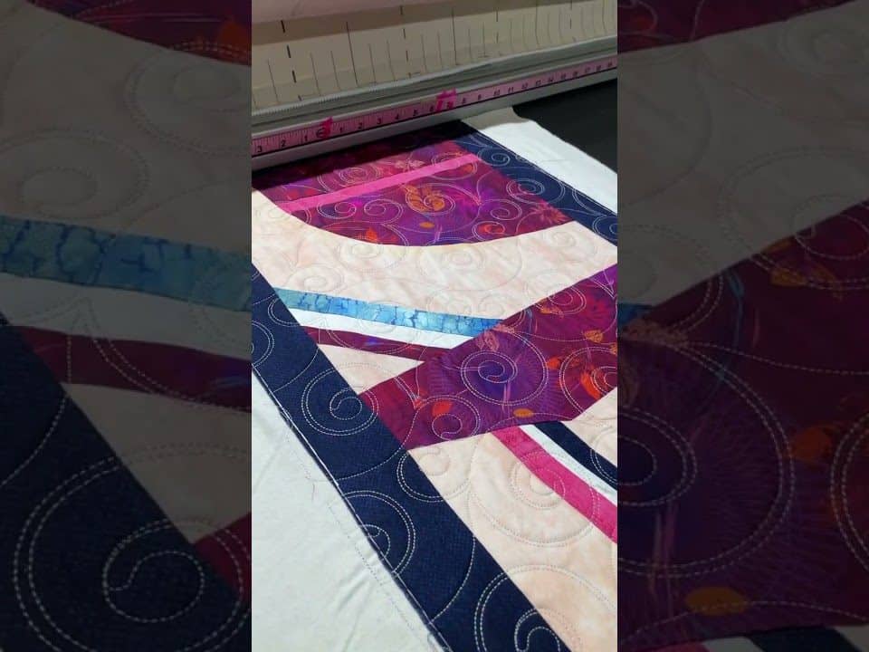 Yvette’s “Modern” Table Runner - Longarm quilted by Maynard Longarm Quilting