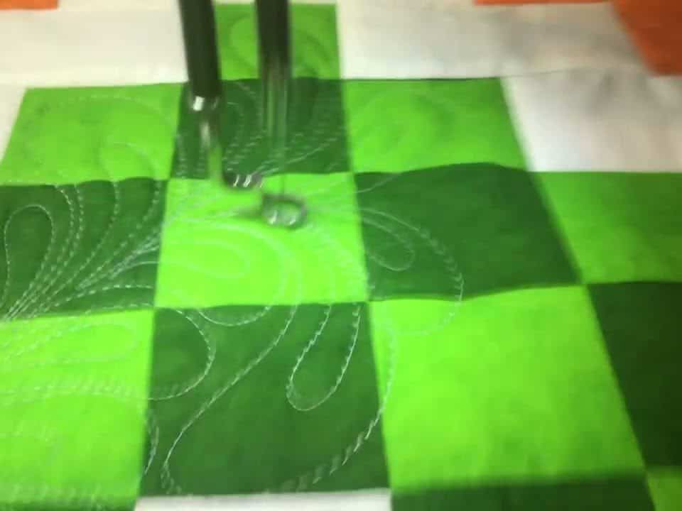 More “Free-motion Feathers” - Longarm quilted by Maynard Longarm Quilting