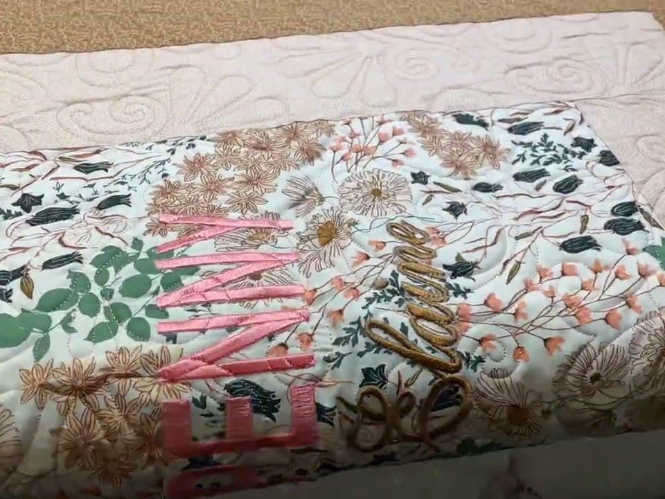 Elaine’s Baby quilt for “Penny Elaine” - Longarm quilted by Maynard Longarm Quilting