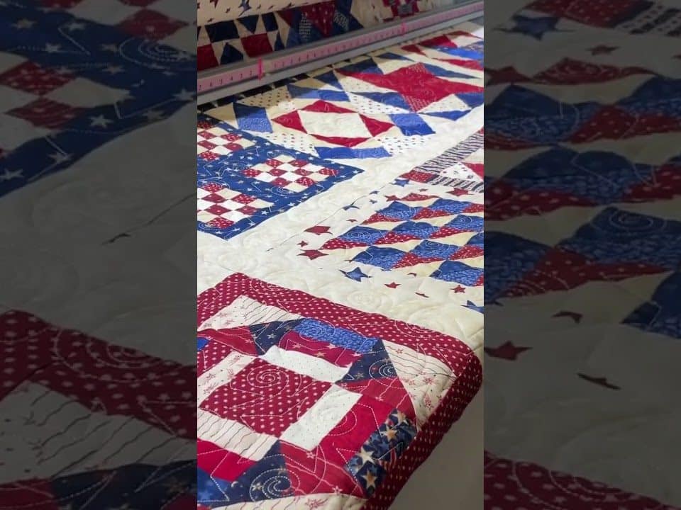 Edie’s “Patriotic” quilt - Longarm quilted by Maynard Longarm Quilting