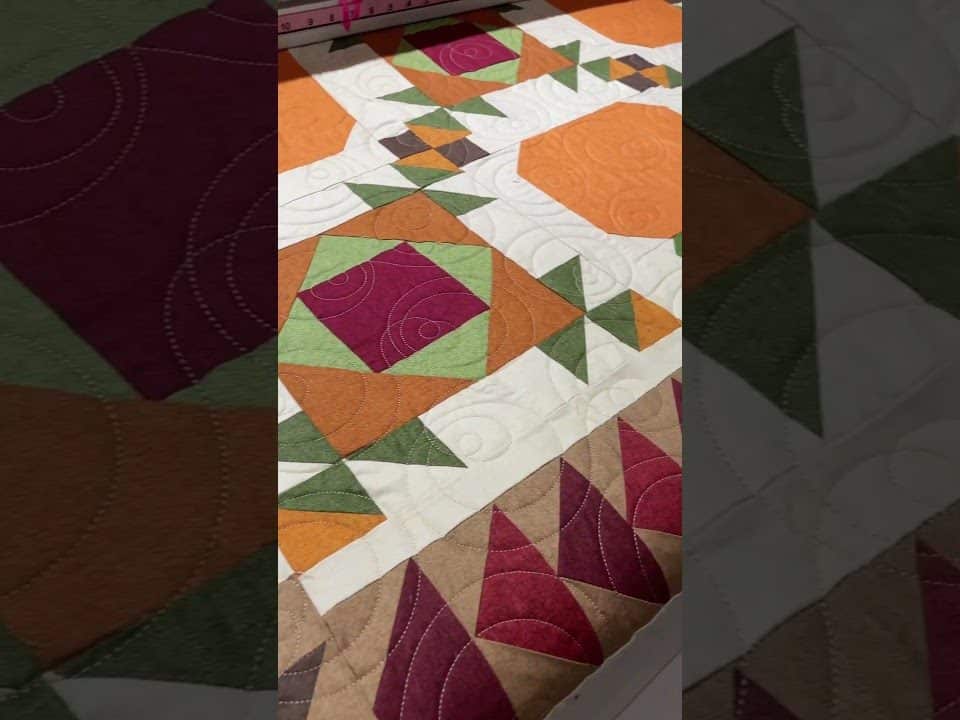 Vicki’s “Acorn & Leaves” quilt - Longarm quilted by Maynard Longarm Quilting