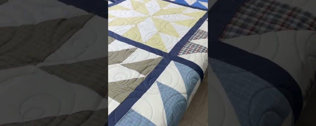 Danielle’s “Dad’s Dress Shirts” quilt - Longarm quilted by Maynard Longarm Quilting