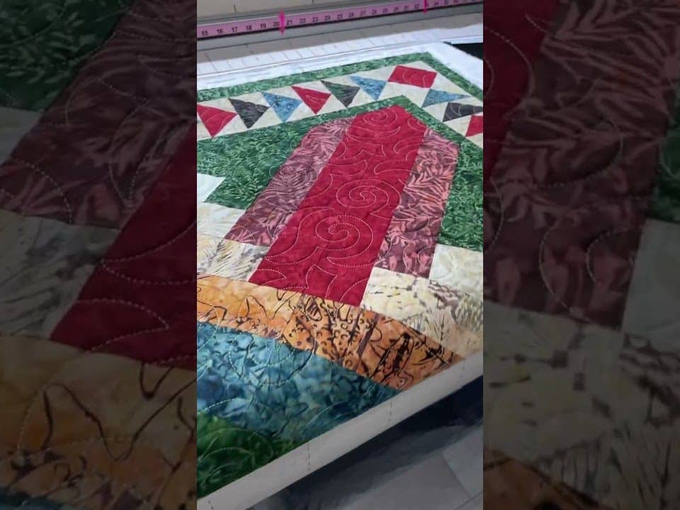 Gina’s “Stars with thin border” quilt #1 - Longarm quilted by Maynard Longarm Quilting