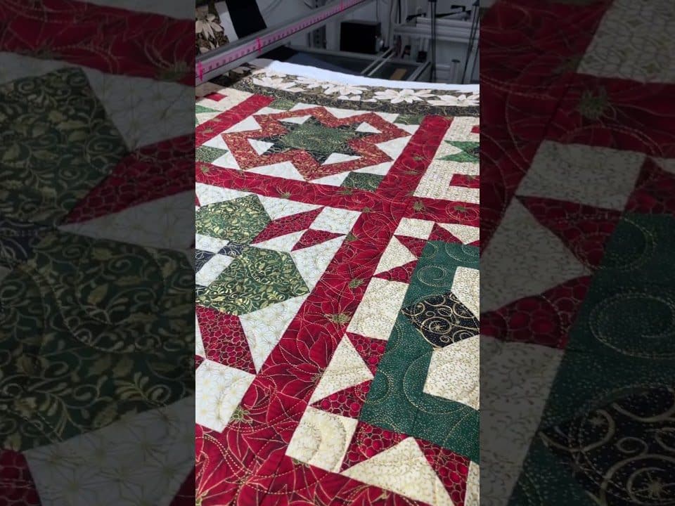 Edie’s “Christmas” Quilt - Longarm quilted by Maynard Longarm Quilting