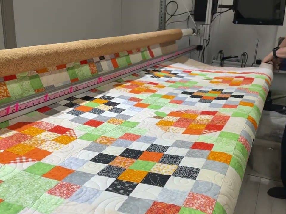 Janet’s “Pumpkin Maize” quilt - Longarm quilted by Maynard Longarm Quilting