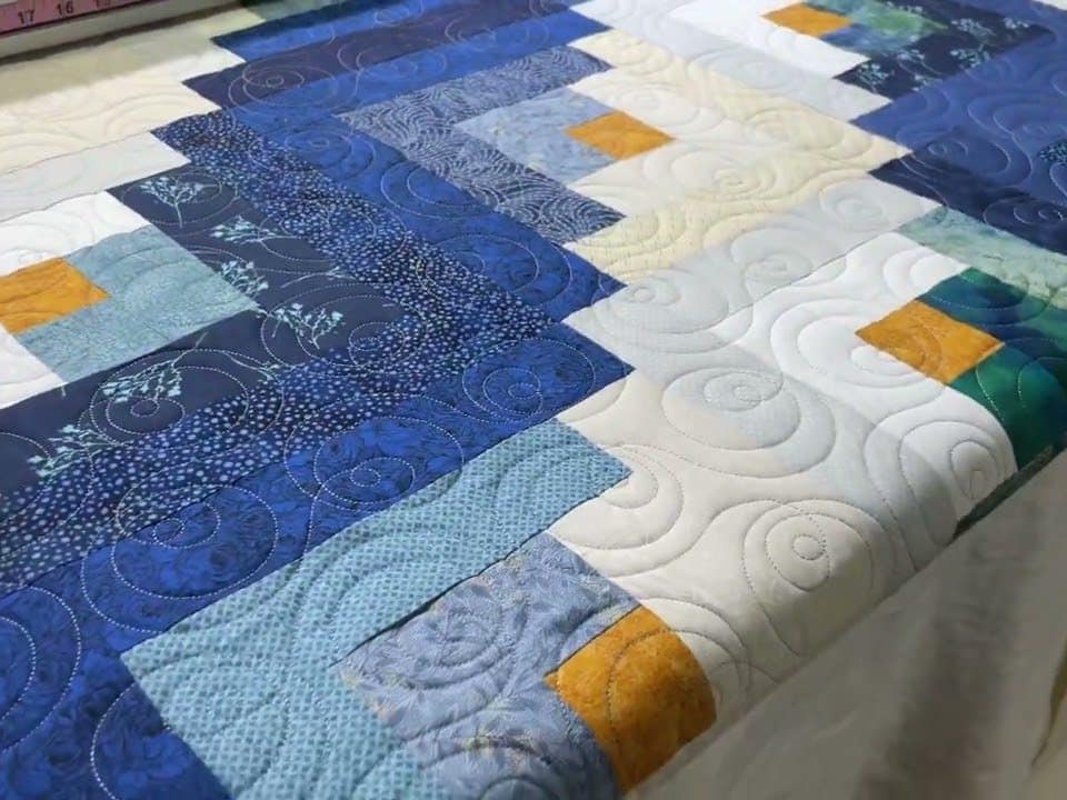 Yvette’s “Lap Quilt & Table Runner” - Longarm quilted by Maynard Longarm Quilting