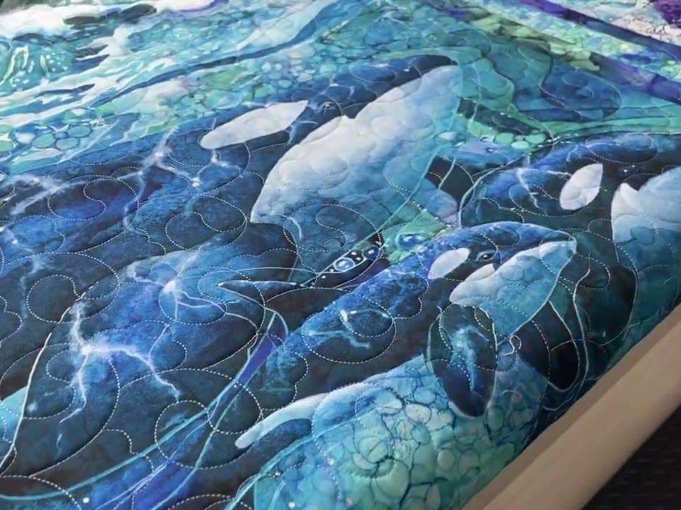 Karen’s “Snails & Whales” Quilt - Longarm quilted by Maynard Longarm Quilting