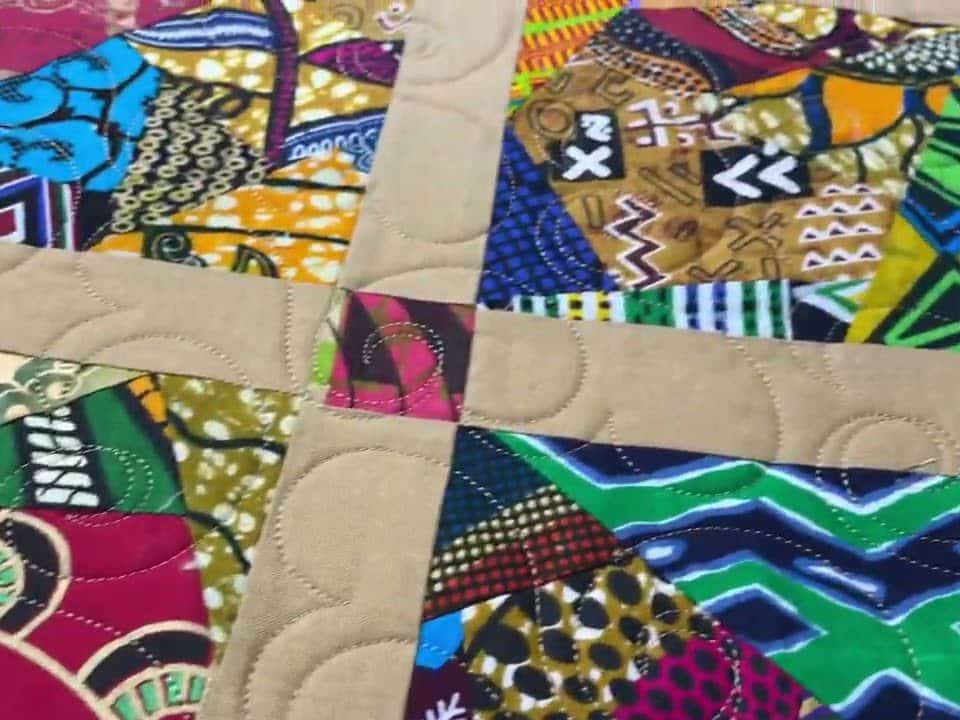Rose’s “Crazy On Point” quilt - Longarm quilted by Maynard Longarm Quilting