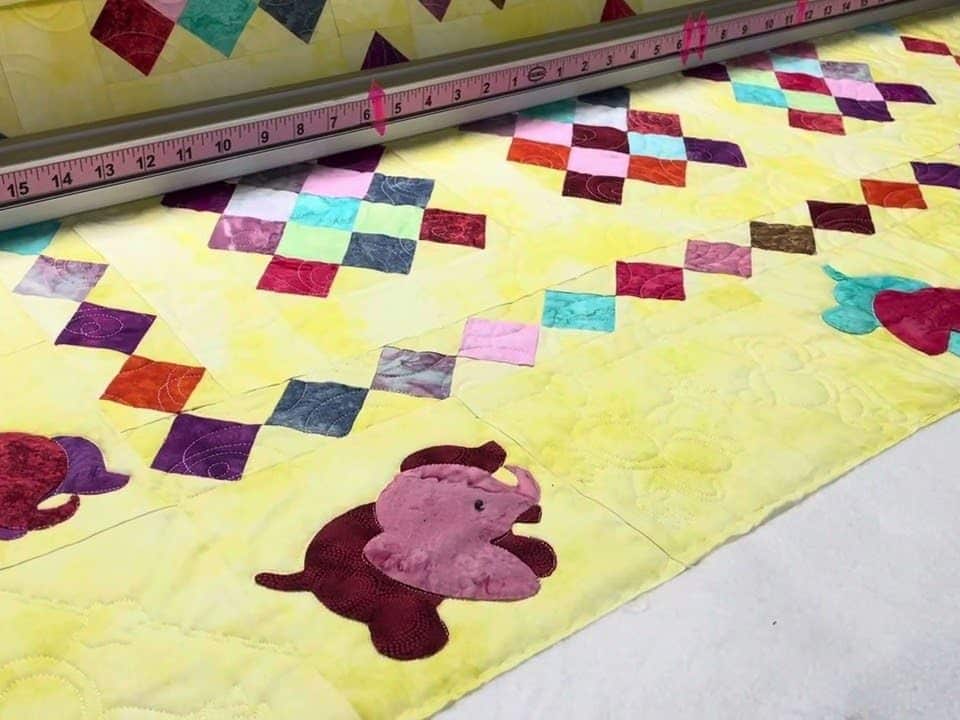 Barbara’s “Baby Circus” quilt - Longarm quilted by Maynard Longarm Quilting