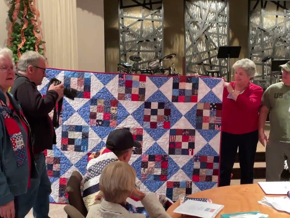 Quilt of Valor Presentation on 12 05 2023 - Longarm quilted by Maynard Longarm Quilting