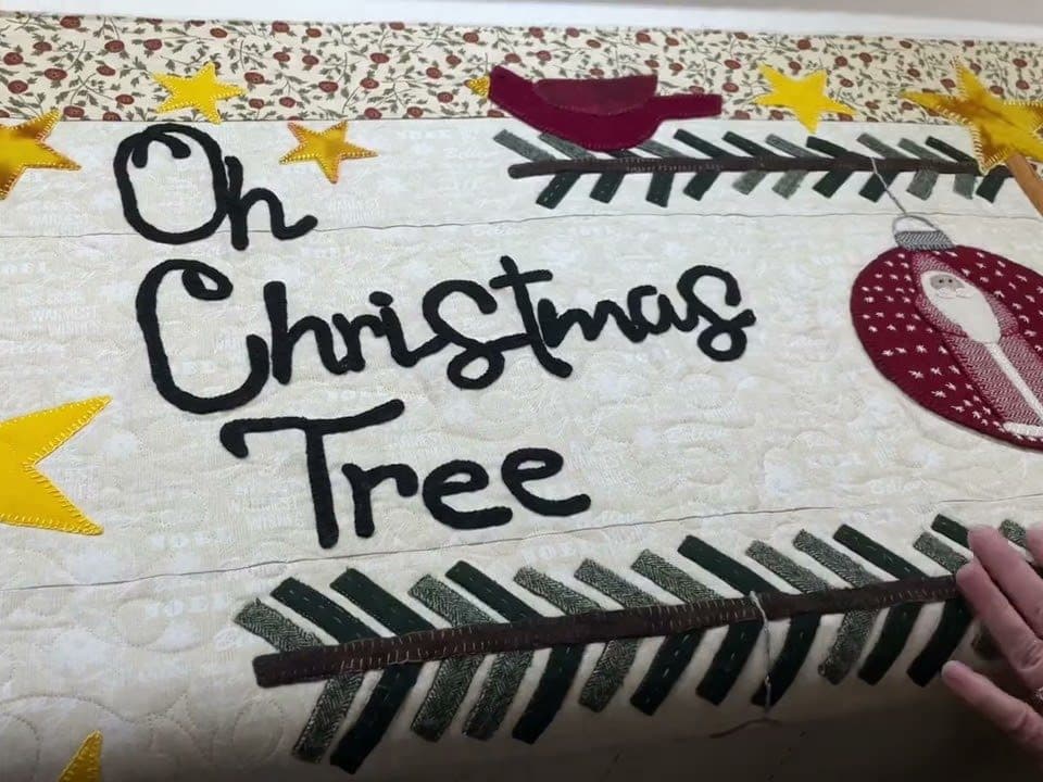 Brenda’s “Oh Christmas Tree” quilt - Longarm quilted by Maynard Longarm Quilting