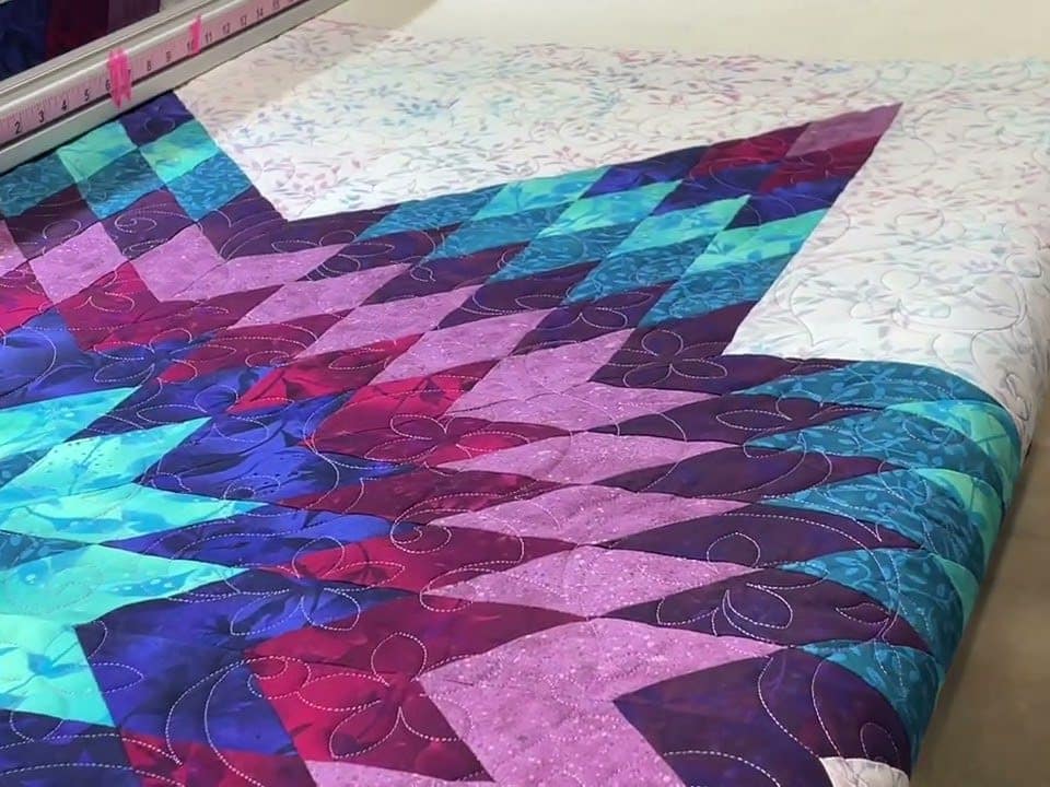 Carol’s “Easy Lone Star” quilt - Longarm quilted by Maynard Longarm Quilting