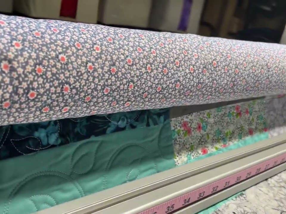 Barb’s “Blue & Turq Rectangles” Quilt - Longarm quilted by Maynard Longarm Quilting