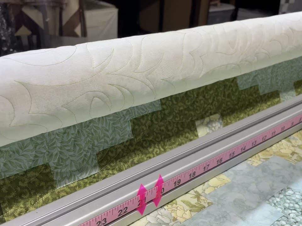 Cara’s “Stair-Steps” quilt - Longarm quilted by Maynard Longarm Quilting
