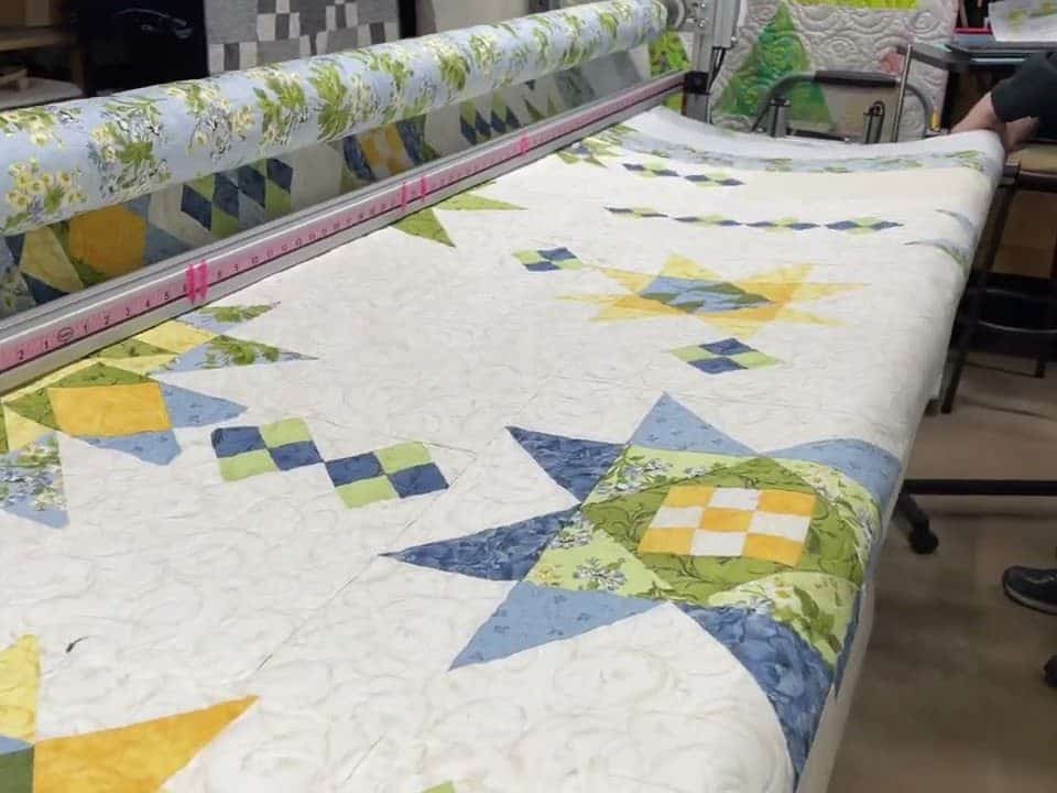 Kate’s “Poppy” quilt - Longarm quilted by Maynard Longarm Quilting