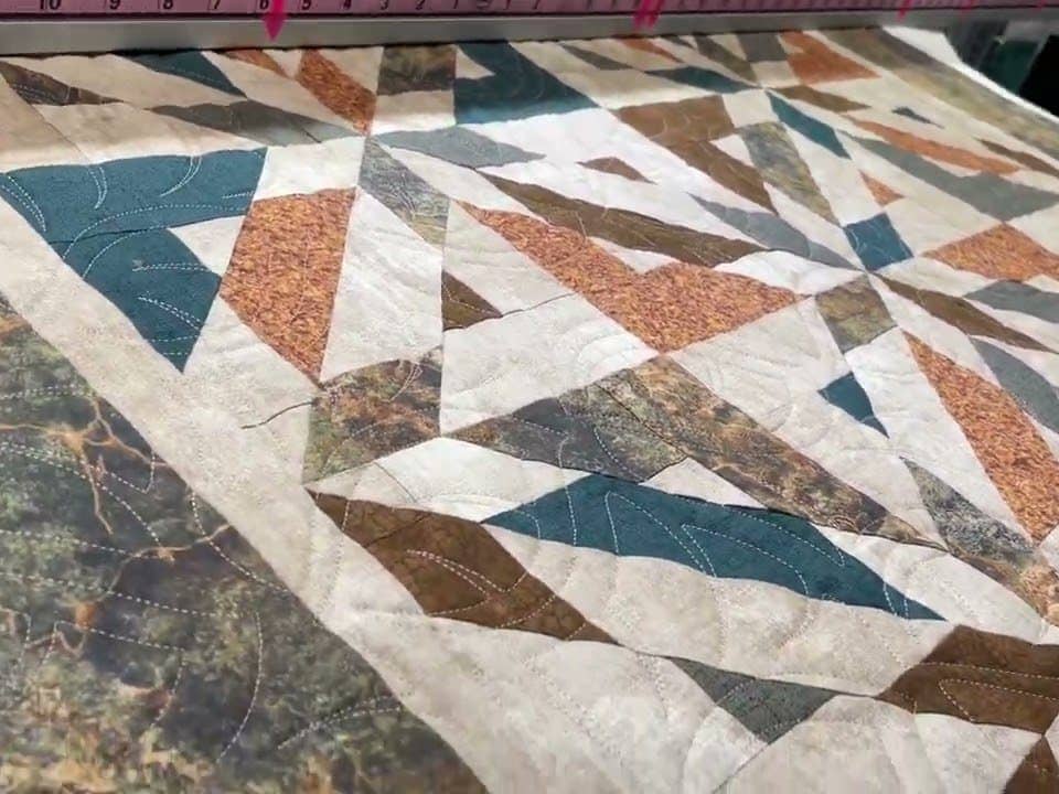 Elaine’s “Athena” quilt - Longarm quilted by Maynard Longarm Quilting
