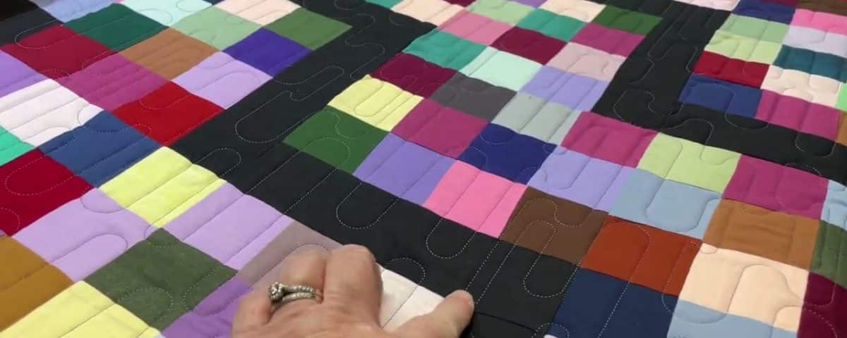 Carol B’s “Pathways” quilt - Longarm quilted by Maynard Longarm Quilting