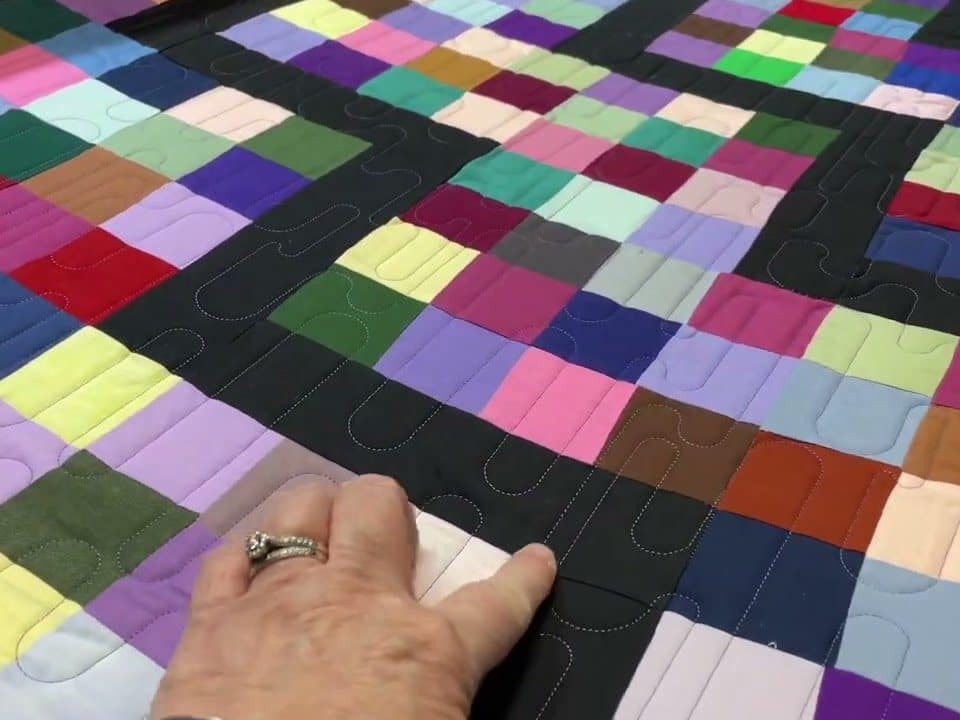 Carol B’s “Pathways” quilt - Longarm quilted by Maynard Longarm Quilting