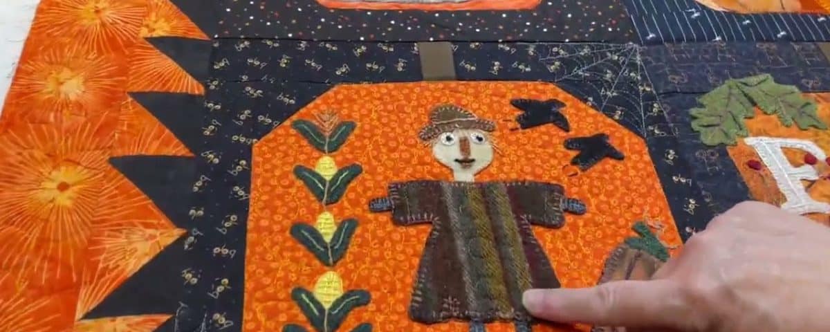 Brenda’s “Wooly Halloween” wall hanging - Longarm quilted by Maynard Longarm Quilting