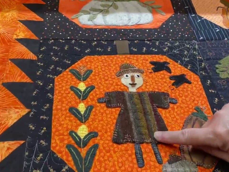 Brenda’s “Wooly Halloween” wall hanging - Longarm quilted by Maynard Longarm Quilting