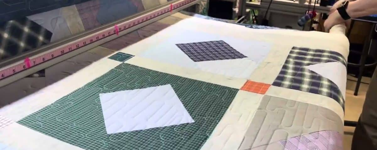 Carol B’s “Dress shirt” quilt - Longarm quilted by Maynard Longarm Quilting