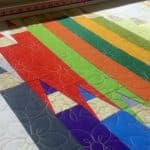 Eileen’s “Color My World” paper pieced quilt - Longarm quilted by Maynard Longarm Quilting