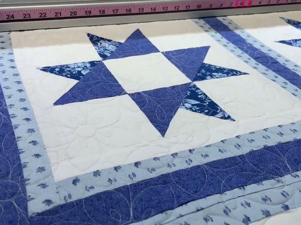 Barb’s “Ohio Star” quilt - Longarm quilted by Maynard Longarm Quilting