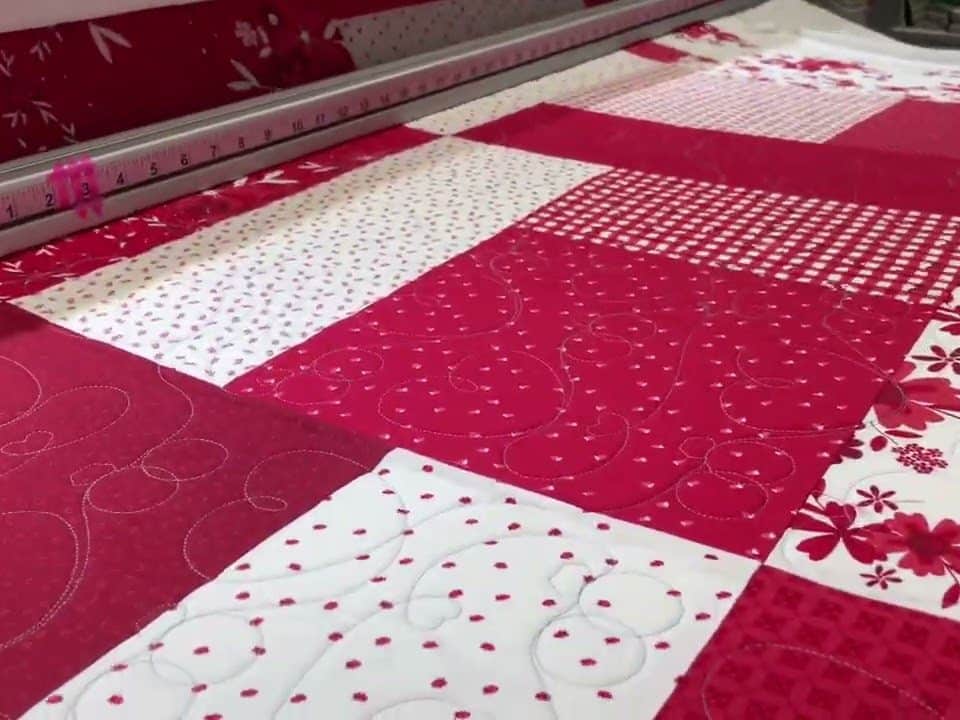 Shiela “Turning 20” red & white quilt - Longarm quilted by Maynard Longarm Quilting