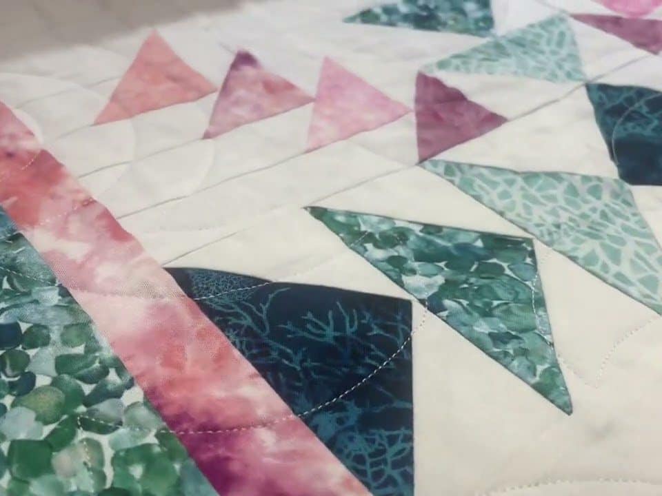 Sheryl’s “Adapted Log Cabin” quilt - Longarm quilted by Maynard Longarm Quilting