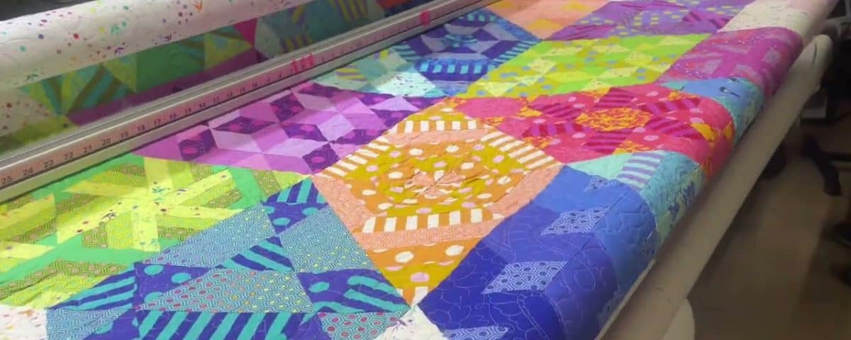 Kate’s “Nebula” quilt - Longarm quilted by Maynard Longarm Quilting